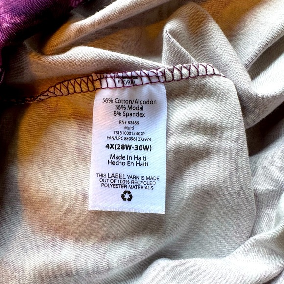 NWT - TERRA & SKY high rise fitted leggings. Size 4X (28W – 30 W). - Picture 3 of 7